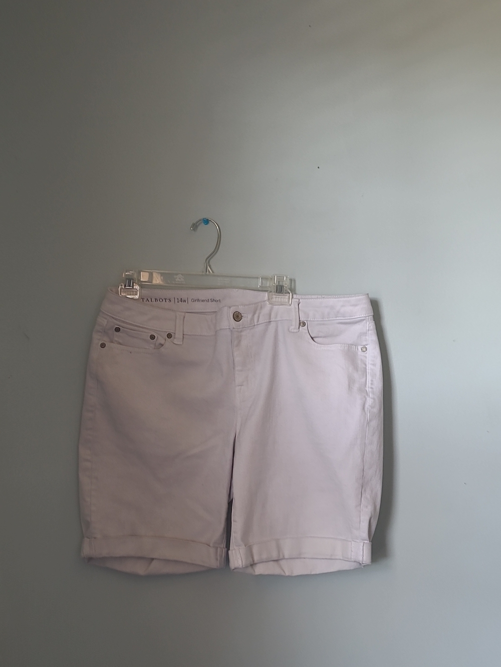 Talbots White Girlfriend Jean Shorts